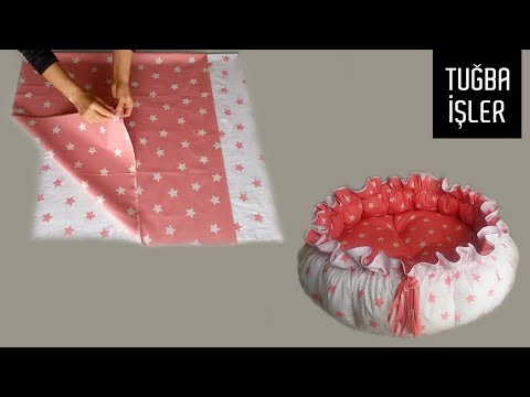 Видео: Круглая детская кроватка (гнездо бебинест) раскрой и пошив | Tuğba İşler