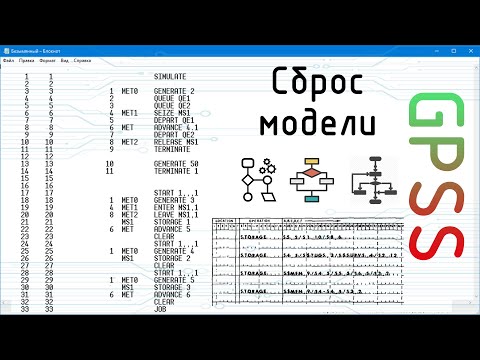 Видео: GPSS Блоки сброса статистики и сброса состояния имитационной модели