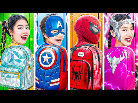 Видео: Первый День Богатой Девушки В Школе Бедных Супергероев!