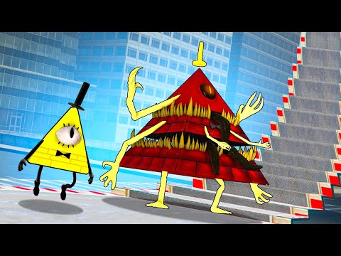 Видео: КАК ДАЛЕКО БИЛЛ ШИФР И ПИРАМИДА ПОЖИРАТЕЛЬ СМОГУТ ЗАБРАТЬСЯ ПО СТУПЕНЬКАМ ЛЕСТНИЦЫ В ГАРРИС МОД?!