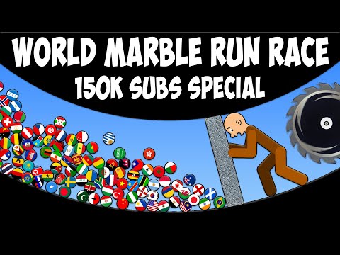 Видео: World Marble Run Race — 243 страны — празднуем 150 000 подписчиков!!