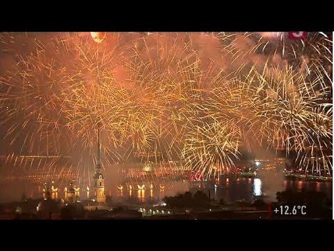 Видео: Алые Паруса 2014 Фейерверк