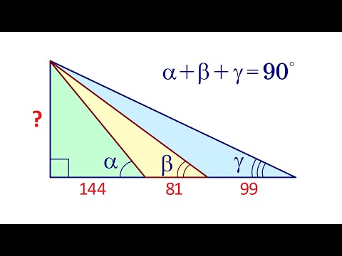 Видео: Найдите катет прямоугольного треугольника ★ Красивая геометрия ★ Попробуй решить сам