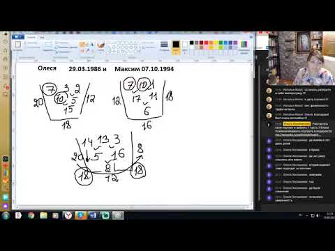 Видео: Расчет композита отношений по дате рождения Матрица отношений