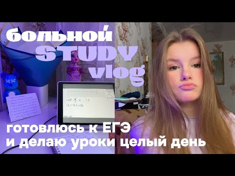 Видео: БОЛЬНОЙ STUDY VLOG 💜целый день учусь💜будни физМАТА #школа #вебиум #study #пифагор