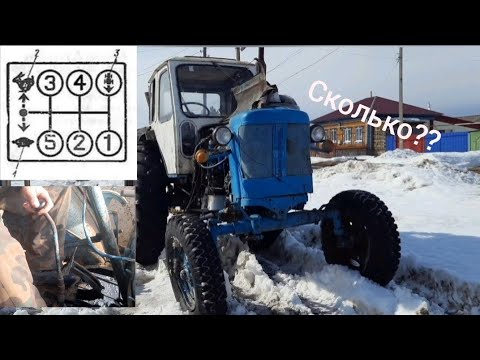 Видео: 50 летний трактор сколько у него передач 5 или 10 замеряем максималку
