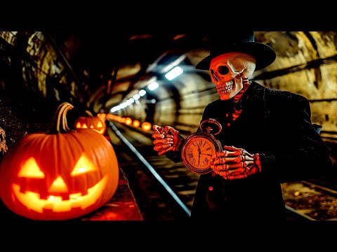 Видео: Расслабляющая Хэллоуинская деревня 🎃 Повседневная жизнь Скелета и Тыквы 👻 Жуткая музыка для сна 20