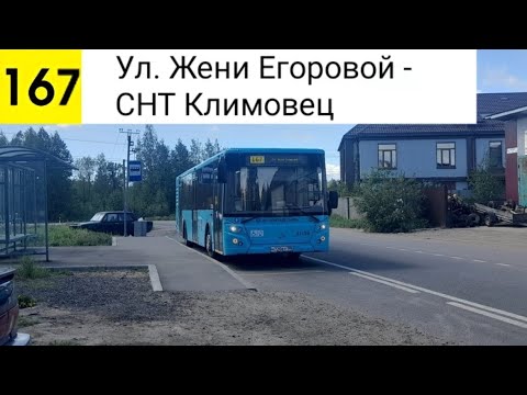 Видео: Автобус 167. Ул. Жени Егоровой - СНТ "Климовец"