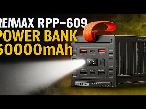 Видео: Remax RPP-609 Power Bank 60000mAh. Полный обзор характеристик, работы.