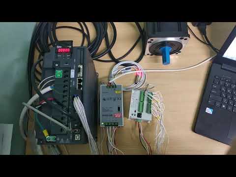 Видео: Управление сервоприводом Delta по протоколу Modbus со считыванием данных