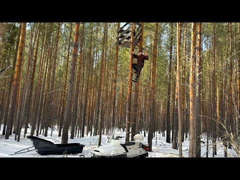 Видео: СТРОИМ ЛАБАЗ. ЗАВОЗИМ ПРИВАДУ. ПОДГОТОВКА К ВЕСЕННЕЙ ОХОТЕ НА МЕДВЕДЯ. ПО ПУТИ ПРОВЕРЯЕМ ЖЕРЛИЦЫ.