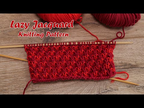 Видео: Ленивый жаккард спицами | Lazy Jacquard Knitting Pattern