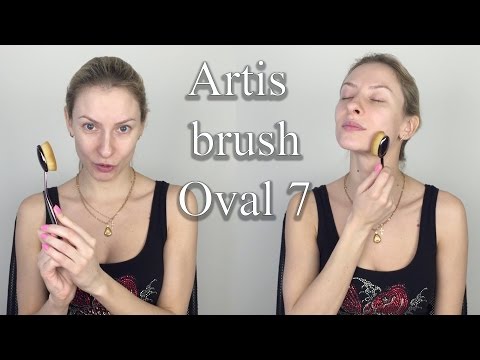 Видео: Кисть Artis Oval 7. Первое впечатление, спустя месяц, как наносит разные тональные кремы, обзор.