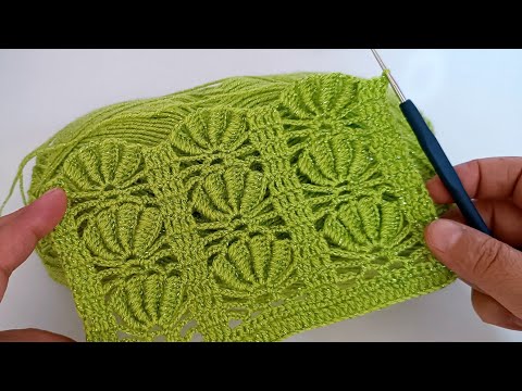 Видео: Мой любимый! Очень простой и элегантный узор крючком, как кружево.