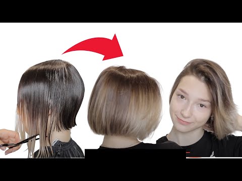 Видео: Стрижка Боб Каре 2023 Пошагово | Уроки стрижек | Стрижка Каре