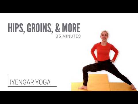 Видео: Йога Айенгара для расслабления бедер и поясницы: 35 мин.