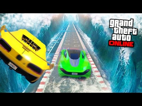 Видео: ЦУНАМИ ПАРКУР! ВОЛНЫ ЗАЛИВАЮТ ТРАССУ! (GTA 5 ONLINE ГОНКИ)