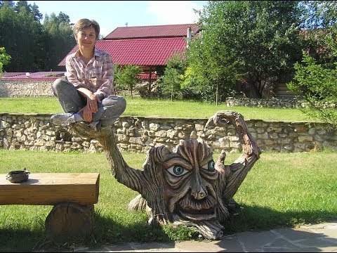 Видео: как  сделать  мусорку  в  виде  пня ,  бочки  из   арт   бетона  мастер  класс