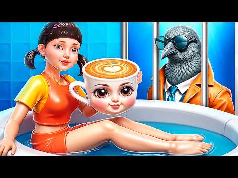 Видео: Кукла из Игры в Кальмара преображается в Балерину Капучину! Как сбежать из тюрьмы
