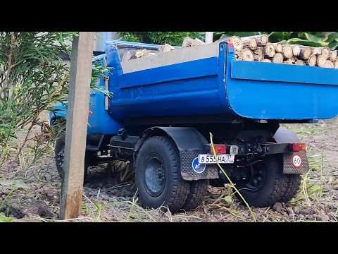 Видео: Зил-130 везёт дрова, масштаб 1  10.