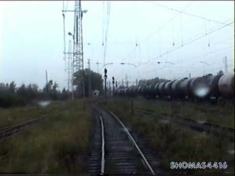 Видео: Станция Мга до реконструкции, 2001 год из кабины машиниста.