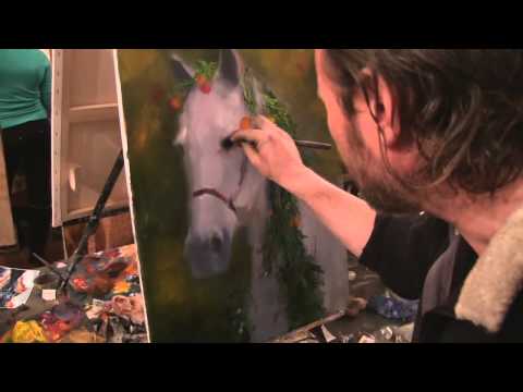 Видео: Видеоурок Сахарова "Как научиться рисовать лошадь" живопись для начинающих, уроки рисования