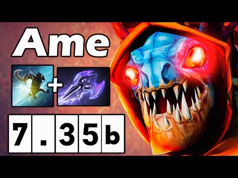 Видео: Аме на Сларке через Mage Slayer! - Ame Slark 7.35 DOTA 2