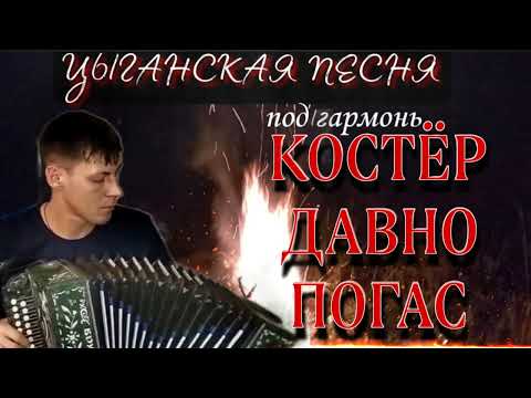 Видео: Цыганская песня под гармонь КОСТЁР ДАВНО ПОГАС исполняет Алексей Кракин