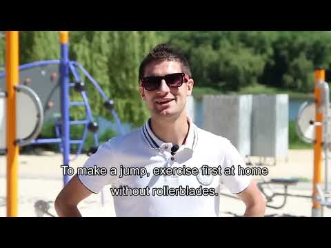 Видео: Как кататься на роликах задом (спиной вперед)