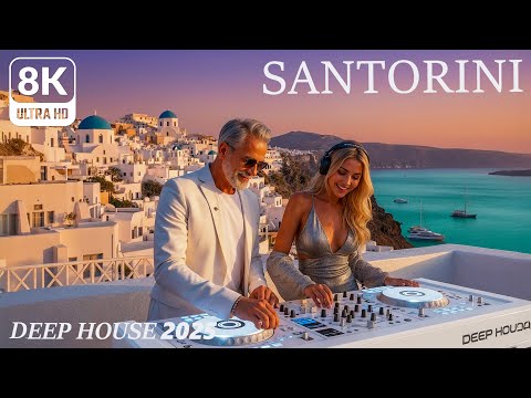 Видео: [8K] Санторини 🇬🇷 🌊 Chill House Mix 2025 | Летние вибрации Греции