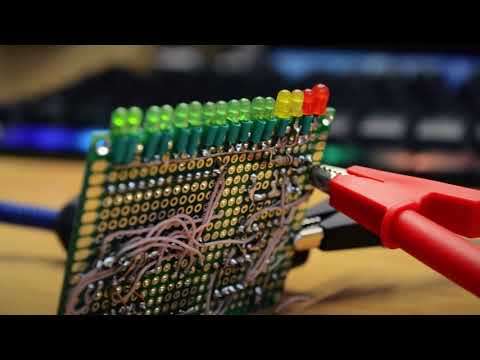 Видео: Индикатор уровня аудио сигнала - сложная схема 😉