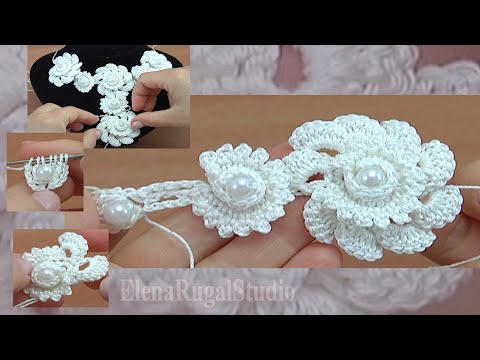 Видео: Цветы крючком Урок 142 Мастер класс