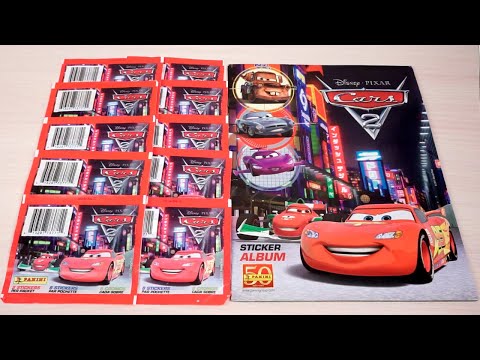 Видео: Тачки 2. Распаковка 10 пакетиков. Собираем коллекцию наклеек