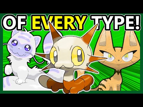 Видео: Покемон-кошка КАЖДОГО ТИПА!