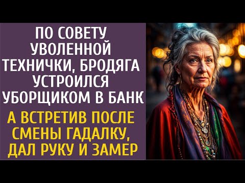 Видео: По совету уволенной технички, бродяга устроился уборщиком в банк… А встретив после смены гадалку…