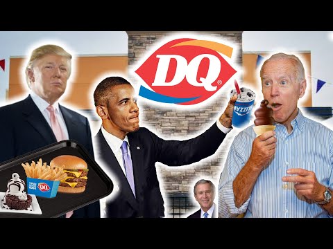 Видео: Президенты США посещают Dairy Queen