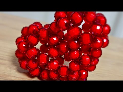 Видео: Сердце из бусин. Туториал. 2часть 