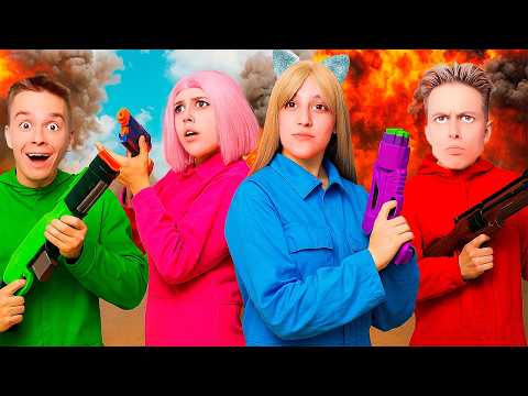Видео: ГОЛОДНЫЕ ИГРЫ с NERF, БАРБИ, АМАНДОЙ, УЭНЗДЕЙ и ИГРОЙ КАЛЬМАРА !!!
