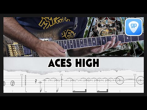 Видео: Iron Maiden | Aces High | TAB | Кавер на гитаре | Урок
