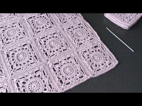 Видео: Соединение мотивов крючком 🧶 #вязаниесверой #crochet #мотивкрючком