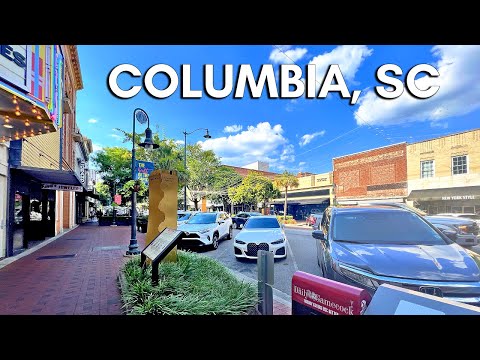 Видео: Южная Каролина, США: Жизнь в центре Колумбии, SC - Пеший тур в 4K