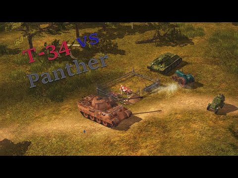 Видео: Т-34 против Пантеры. Миссия за СССР в Codename: Panzers – Phase One