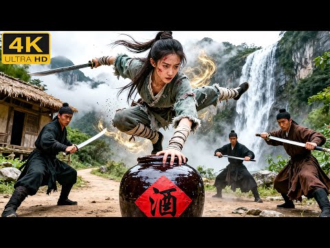 Видео: Хулиган с бандой нападает на красавицу, но она мастер и побеждает их тремя ударами.