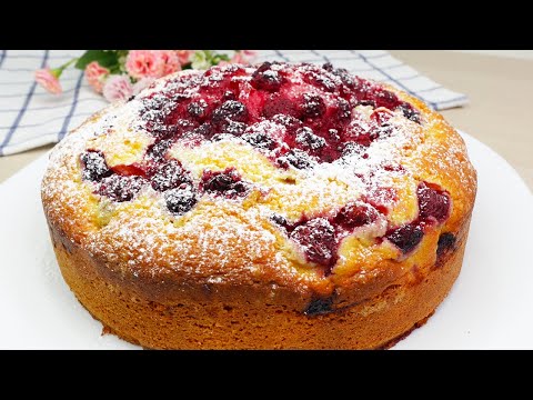 Видео: Очень вкусный и очень быстрый пирог к чаю! Я уверена, вам понравится. # 130