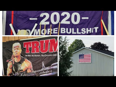 Видео: Почему вдруг убрали с амбара плакат "Трамп 2024"?
