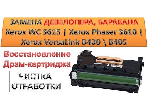 Видео: #119 Замена девелопера, барабана Xerox WC 3615 | Xerox Phaser 3610 | Xerox VersaLink B400 \ B405