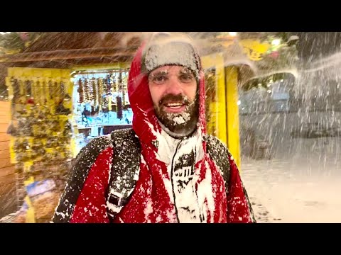 Видео: ПУРГА в Калининграде. Где все ЛЮДИ? Пустая Площадь Победы. Парк Юность