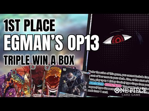 Видео: Выиграйте в OP13 Triple Win-a-Box от Egman с Imu! Список колод за первое место | One Piece TCG