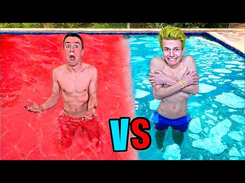 Видео: ГОРЯЧИЙ vs ХОЛОДНЫЙ БАССЕЙН ЧЕЛЛЕНДЖ **4 часть**