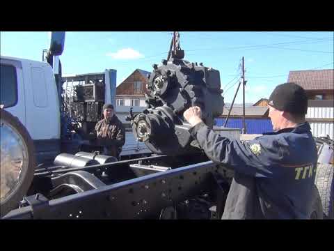 Видео: камаз 65225 ( установка раздатки)